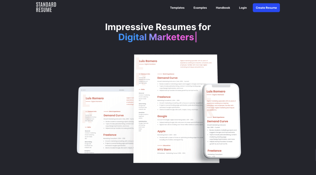 Standard Resume